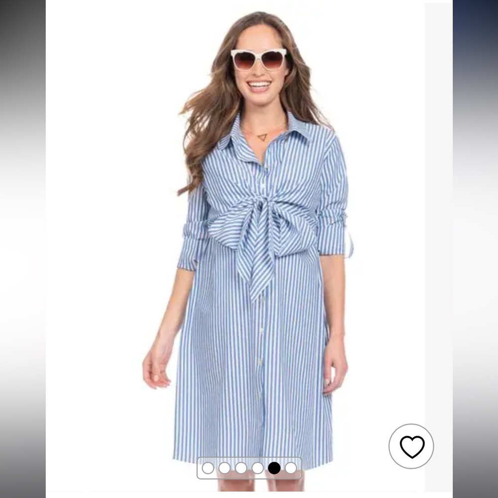 Seraphine maternity nursing and maternity shirt dress. Size 4. EUC